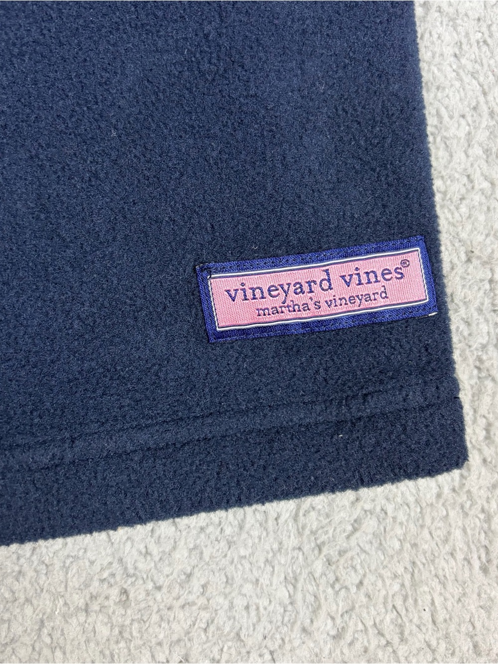 Atlanta Braves Vineyard Vines Navy Quarter-Zip Pullover with Red Accent Logo - Picture 5 of 11